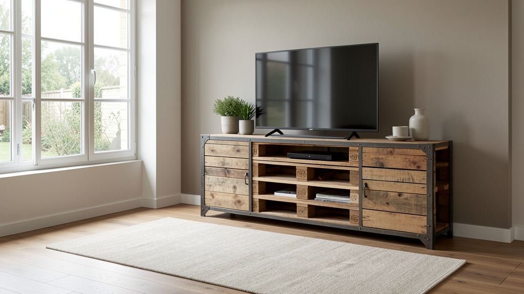 Meuble TV Palette Industriel : Un Style Authentique et Tendance en 2024